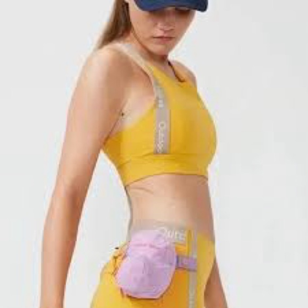 Outdoor Voices Yellow Sports Bra and Leggings Set